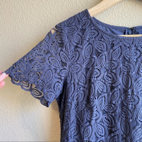 Deep Purple Ann Taylor Lace Dress - Picture 5 of 11